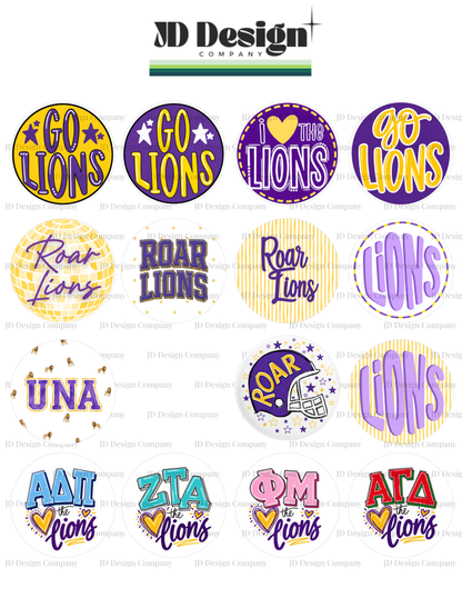 Harber House Custom UNA + Sorority Buttons
