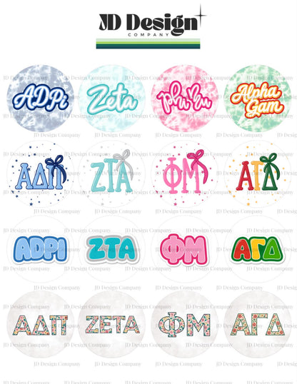 Harber House Custom UNA + Sorority Buttons