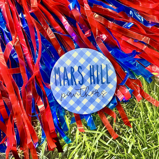 Mars Hill Panthers Gingham Button