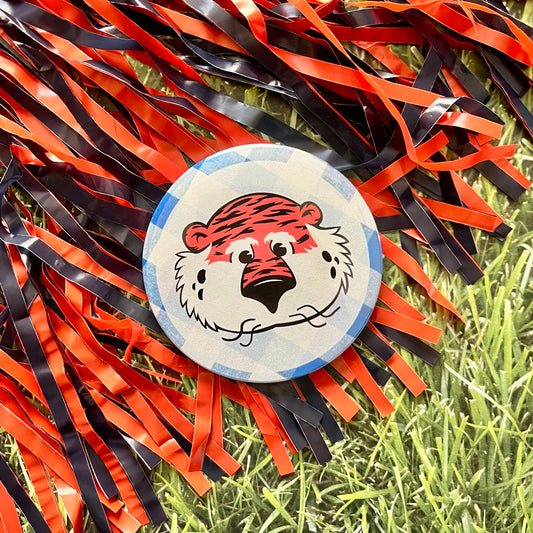 Aubie Gingham Button