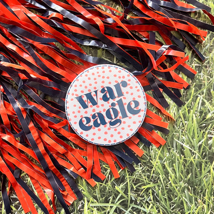 War Eagle Polka Dot Button
