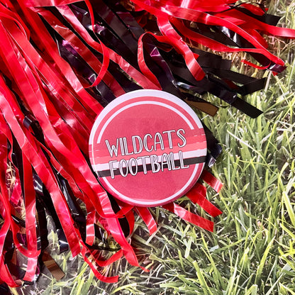 Wildcats Retro Stripe Button