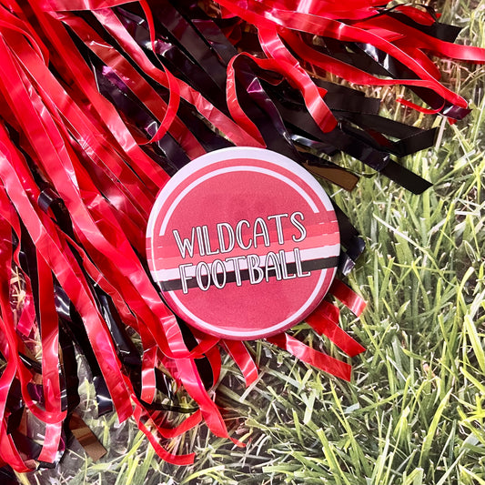 Wildcats Retro Stripe Button