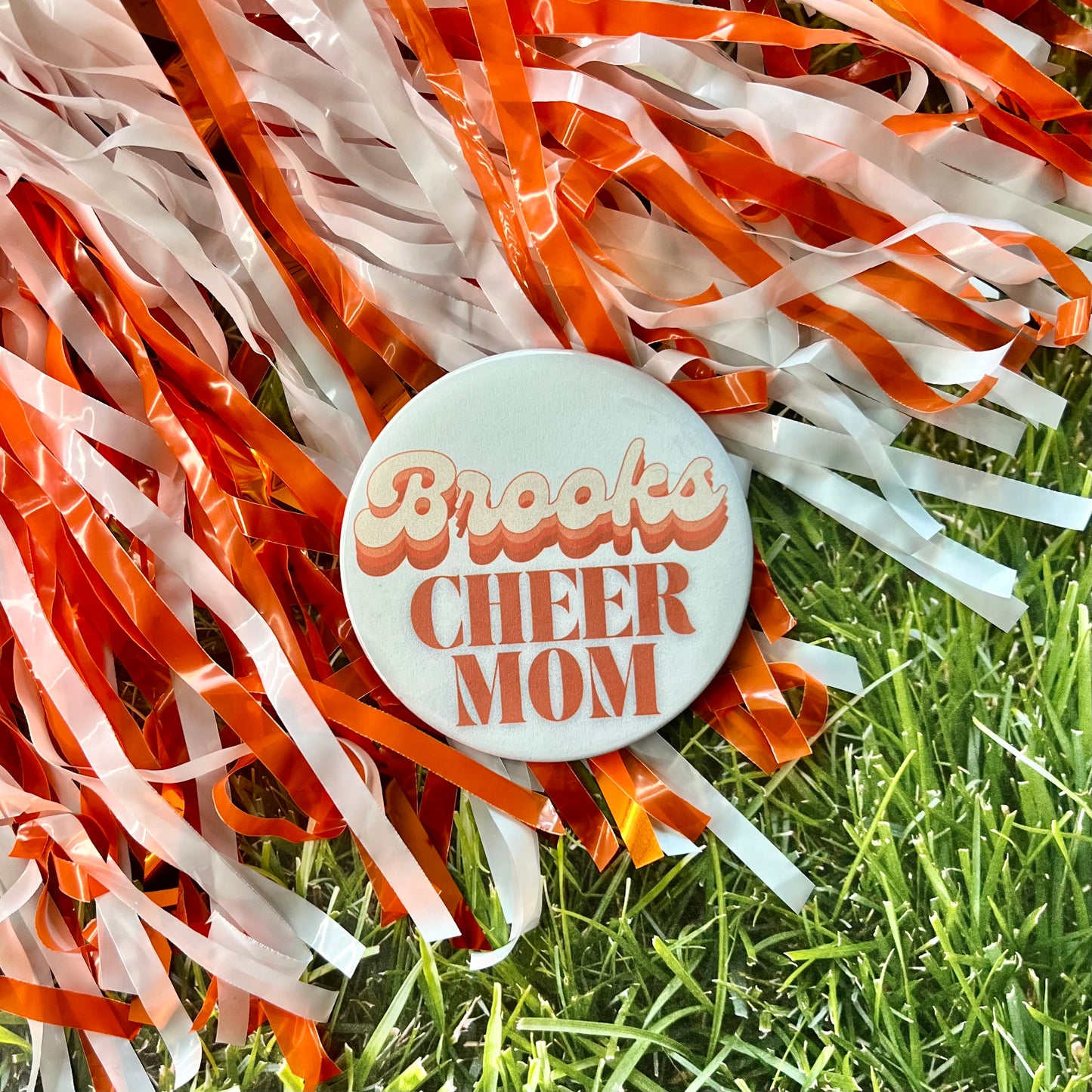 Brooks Retro Cheer Parent Button