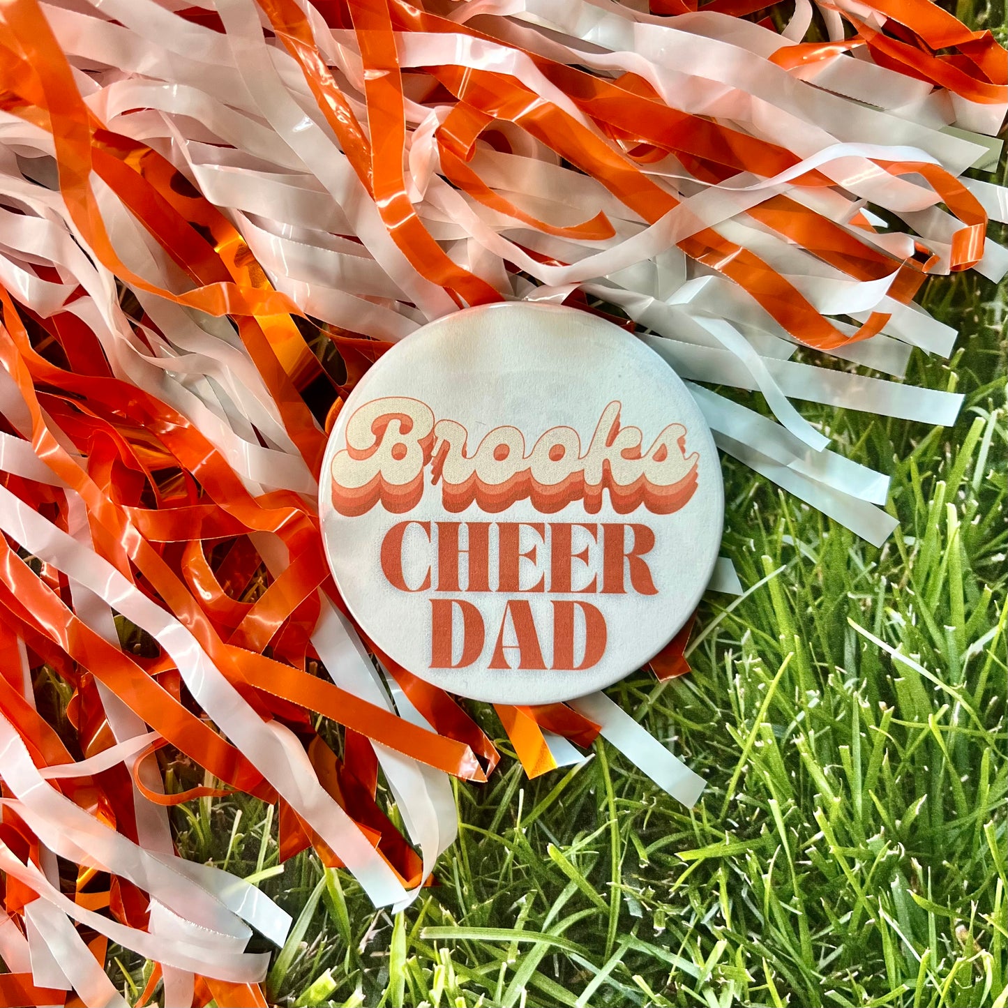 Brooks Retro Cheer Parent Button