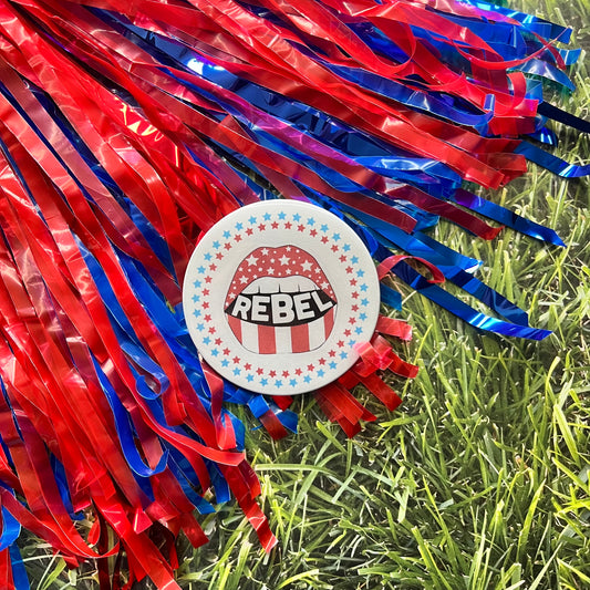 Rebel Lips Button
