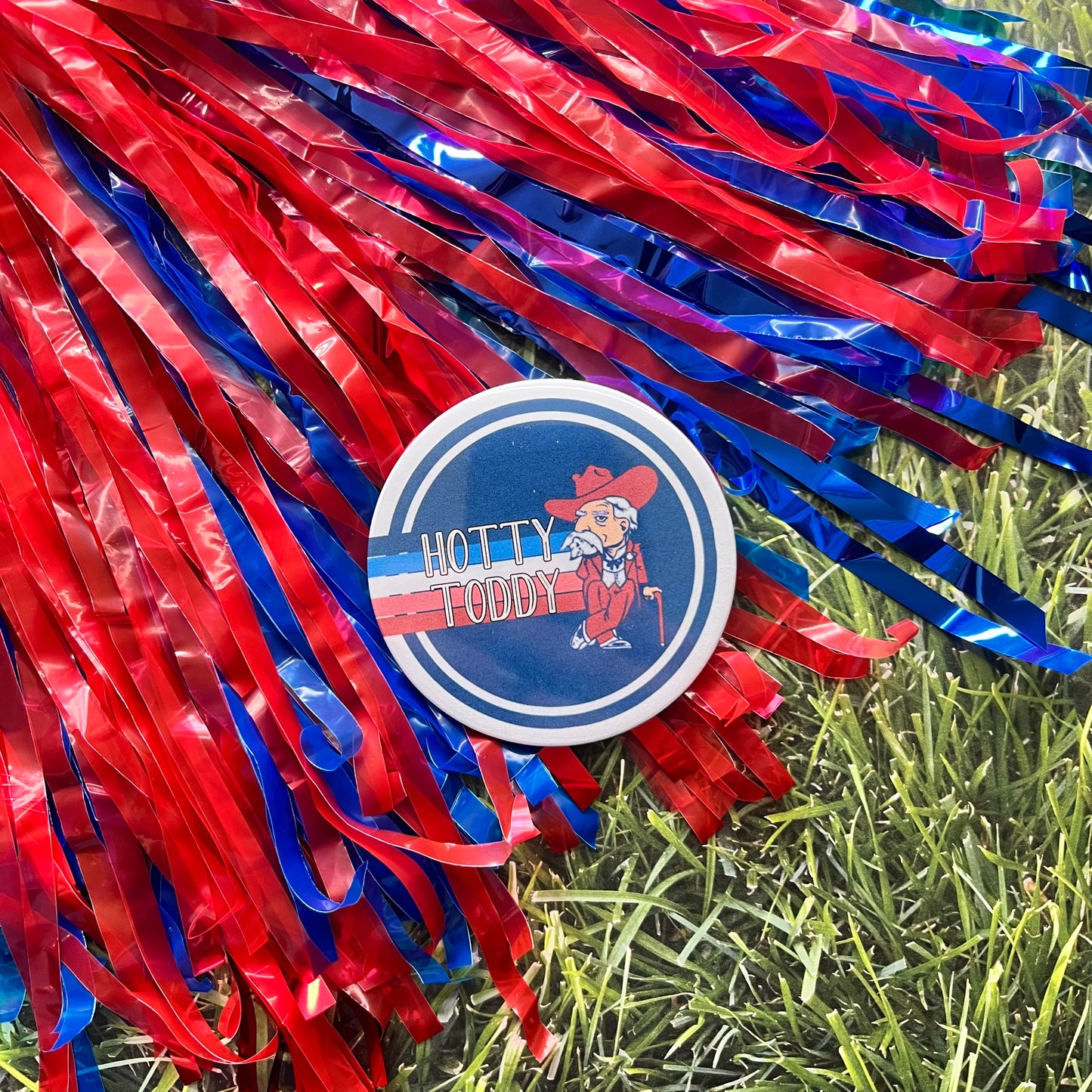 Colonel Reb Retro Stripe Button