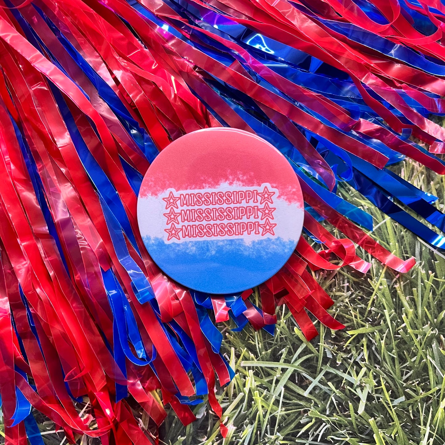 Mississippi Tye Dye Button