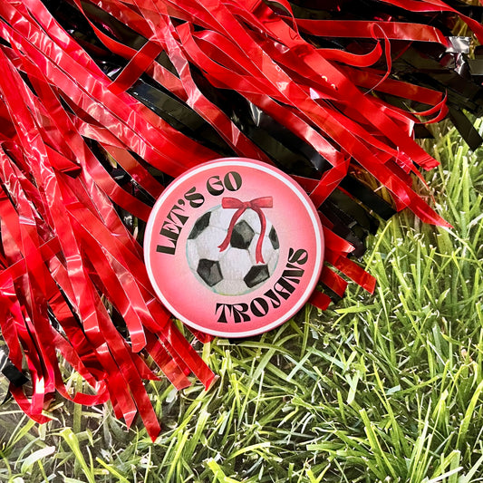 Let's Go Trojans Glow Button