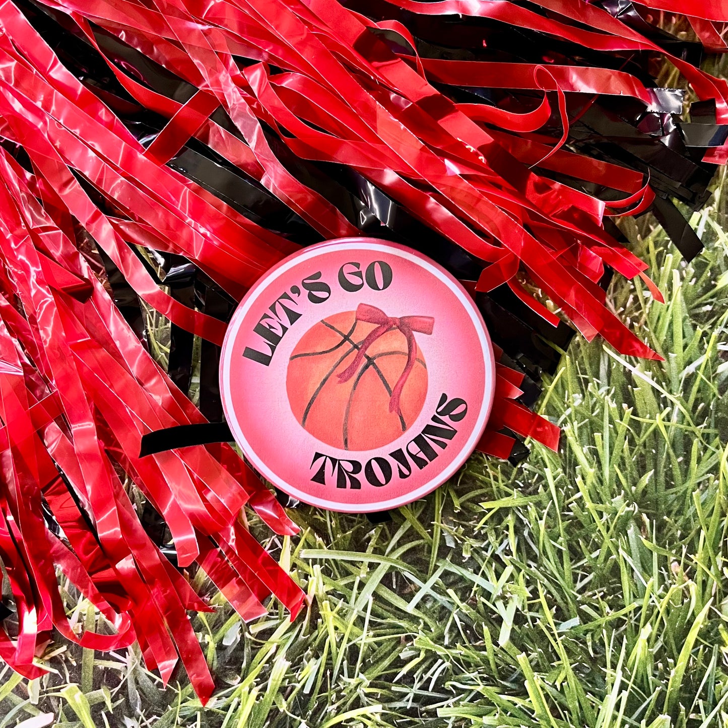 Let's Go Trojans Glow Button