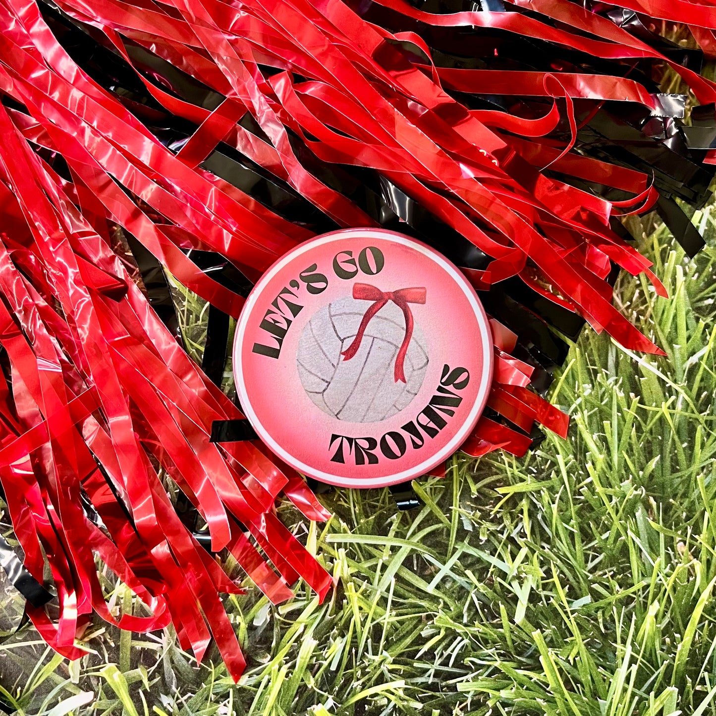 Let's Go Trojans Glow Button