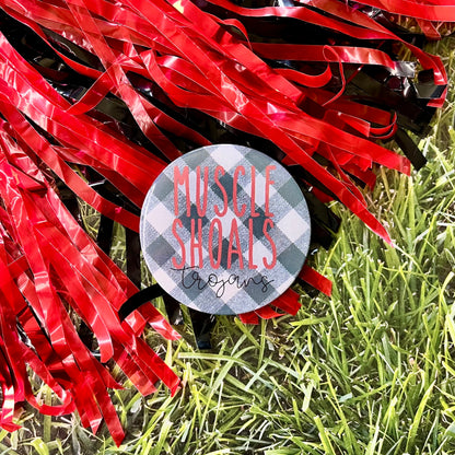 Muscle Shoals Trojans Gingham Button