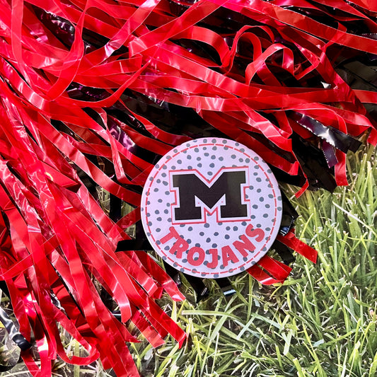 Muscle Shoals Logo Polka Dot Button