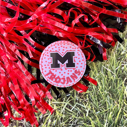 Muscle Shoals Logo Polka Dot Button