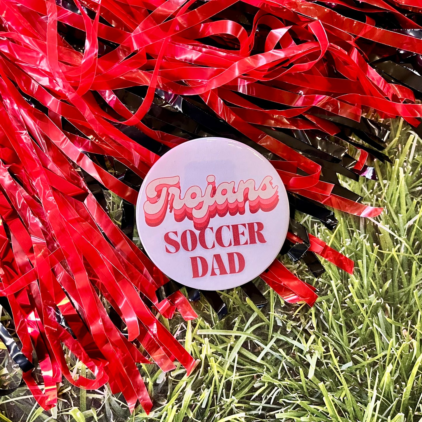 Trojans Retro Soccer Parent Button