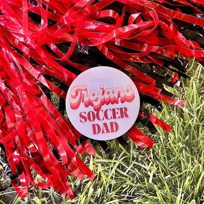Trojans Retro Soccer Parent Button
