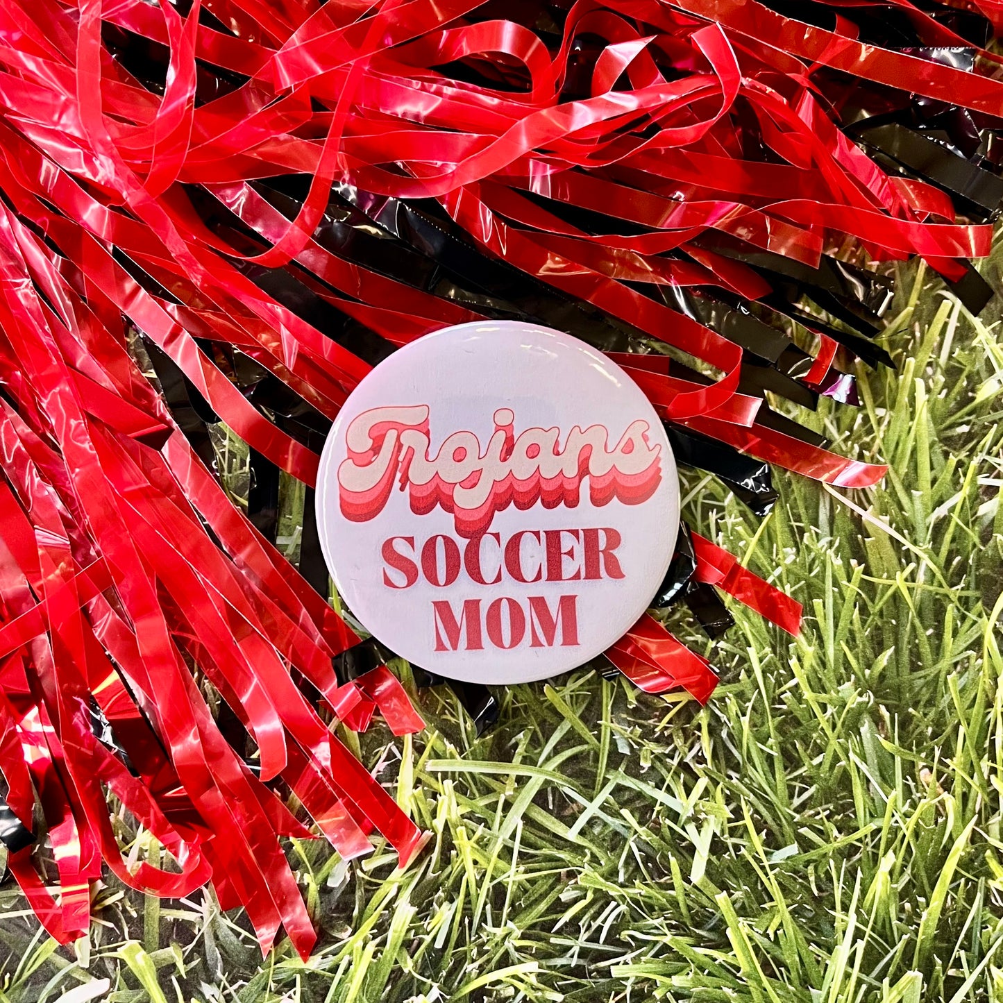 Trojans Retro Soccer Parent Button