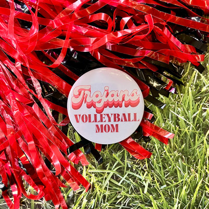 Trojans Retro Volleyball Parent Button