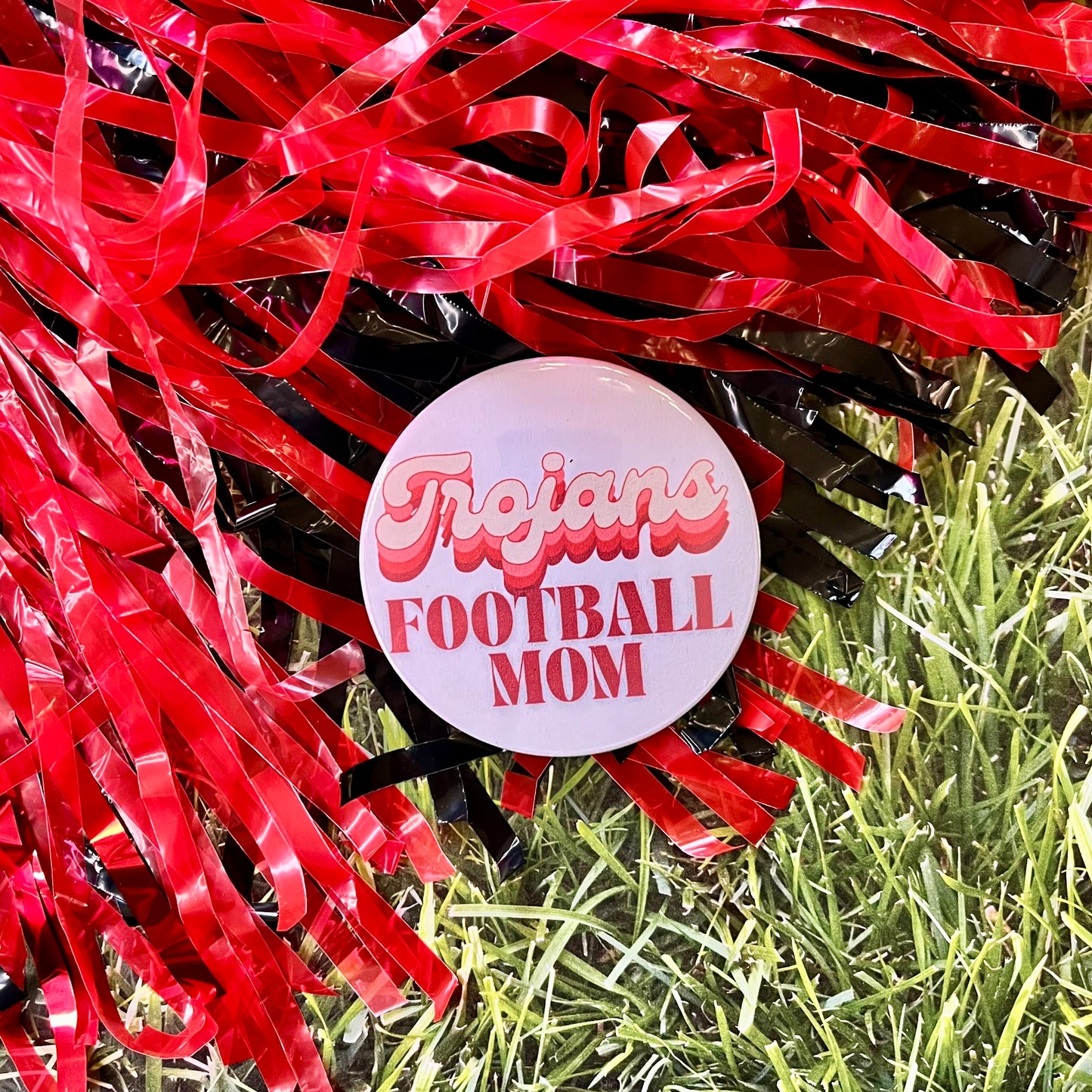 Trojans Retro Football Parent Button