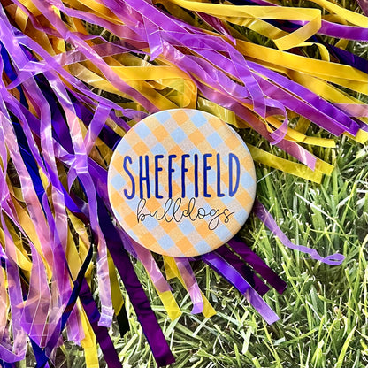 Sheffield Bulldogs Gingham Button