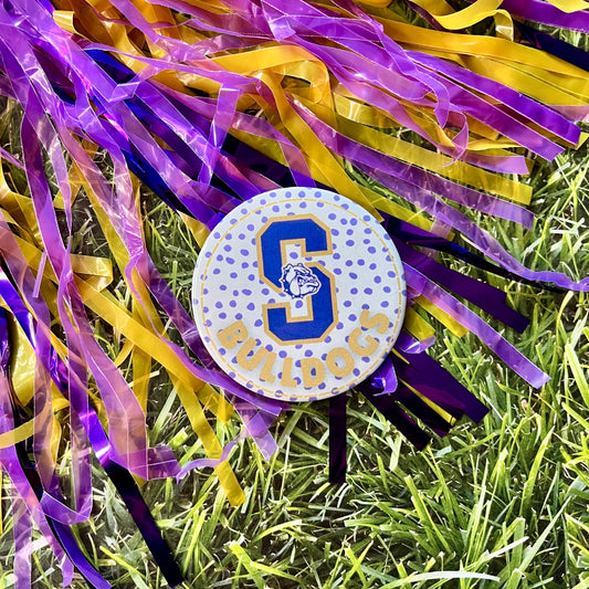 Sheffield Bulldogs Logo Polka Dot Button