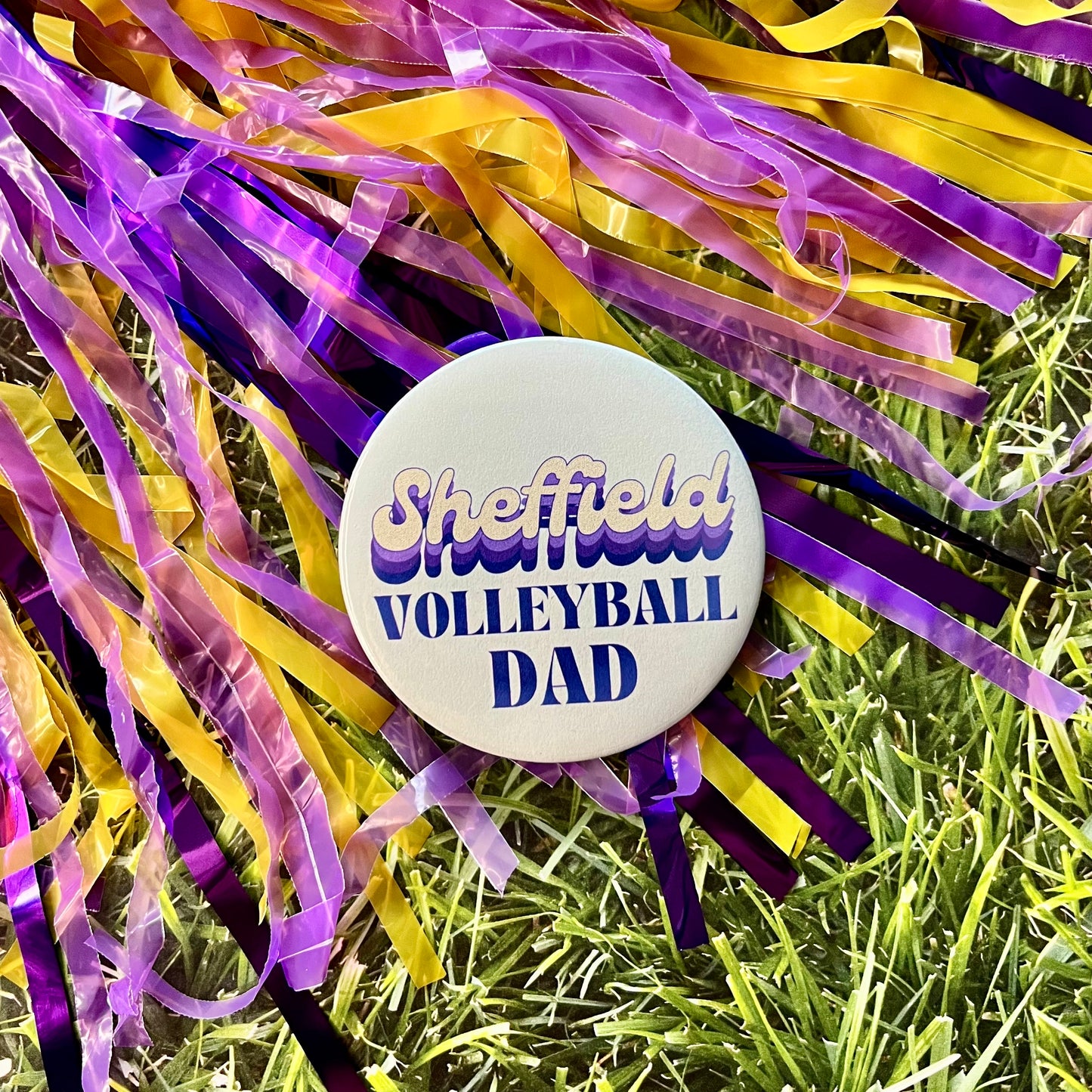 Sheffield Retro Volleyball Parent Button