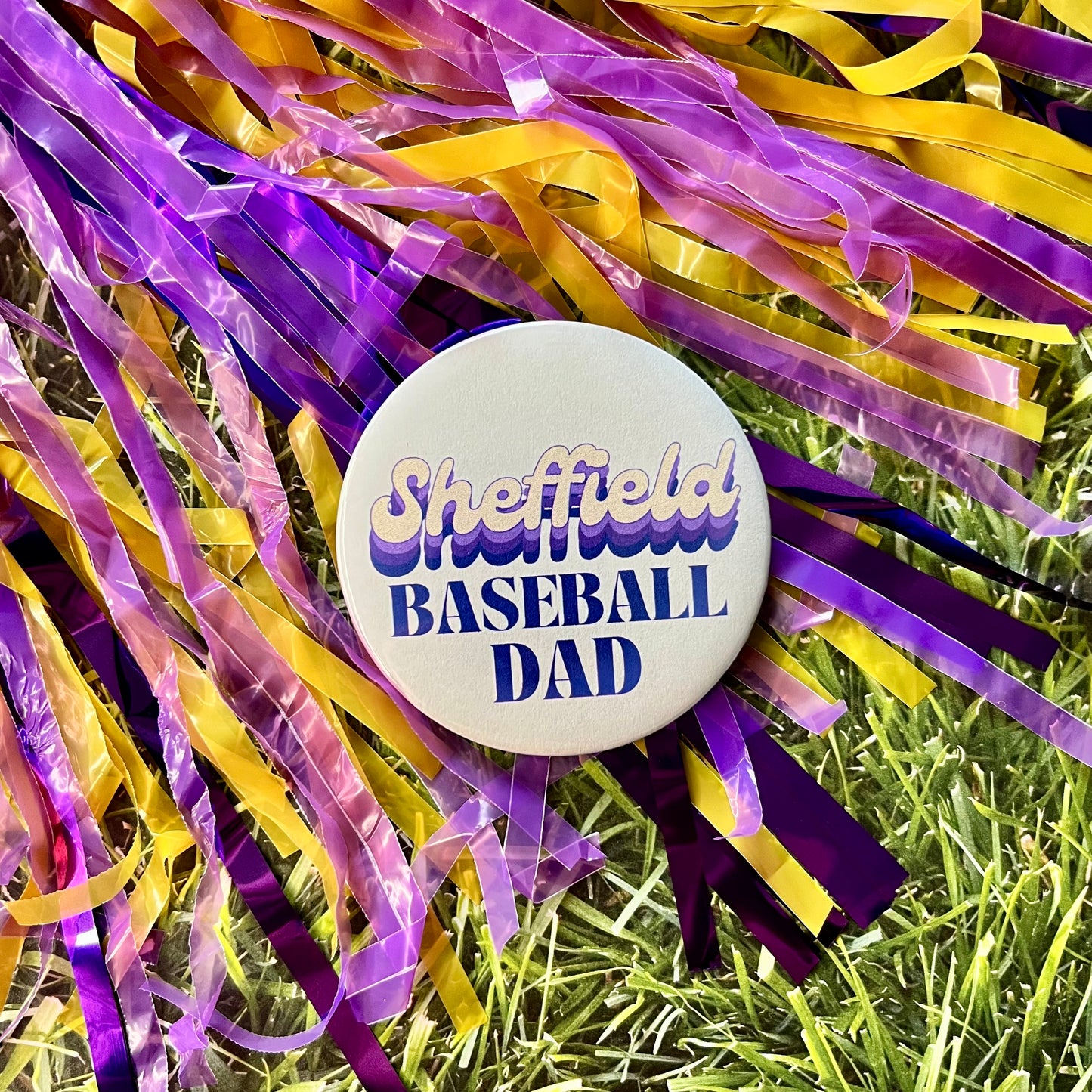 Sheffield Retro Baseball Parent Button
