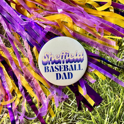 Sheffield Retro Baseball Parent Button
