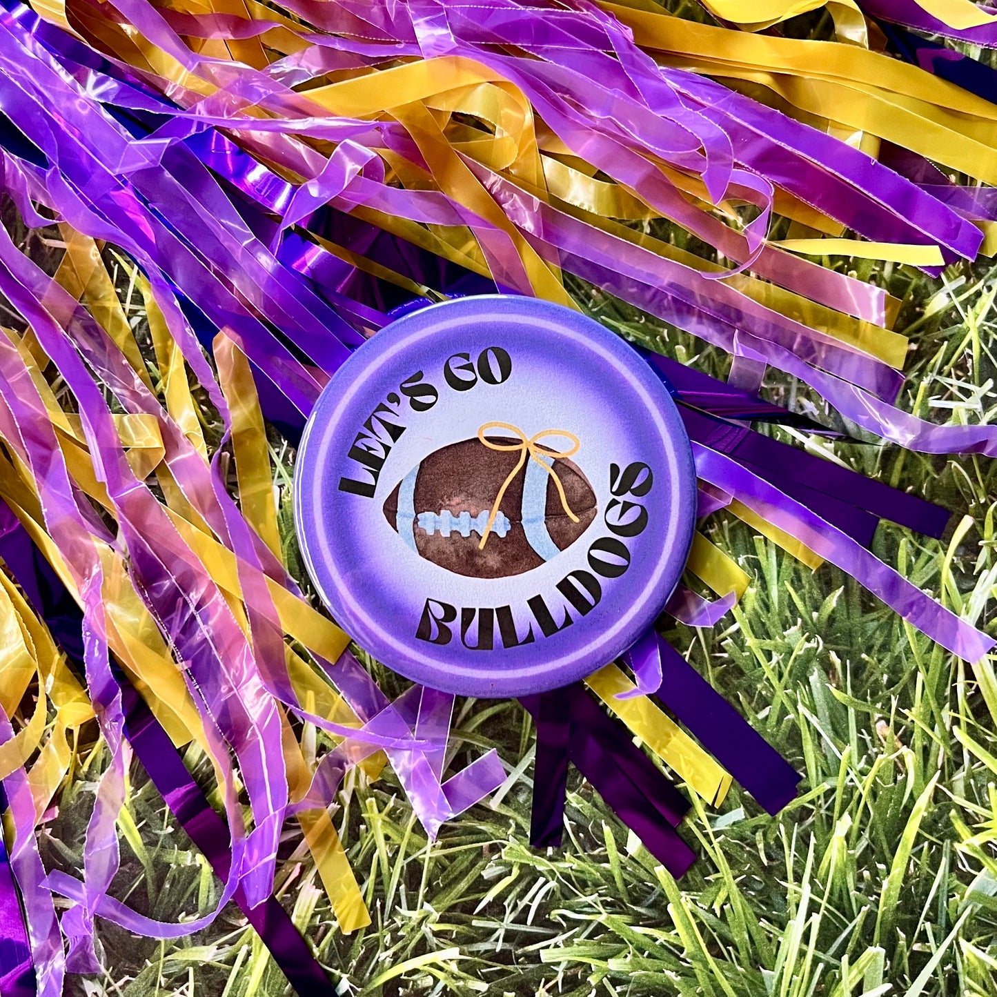 Let's Go Bulldogs Glow Button