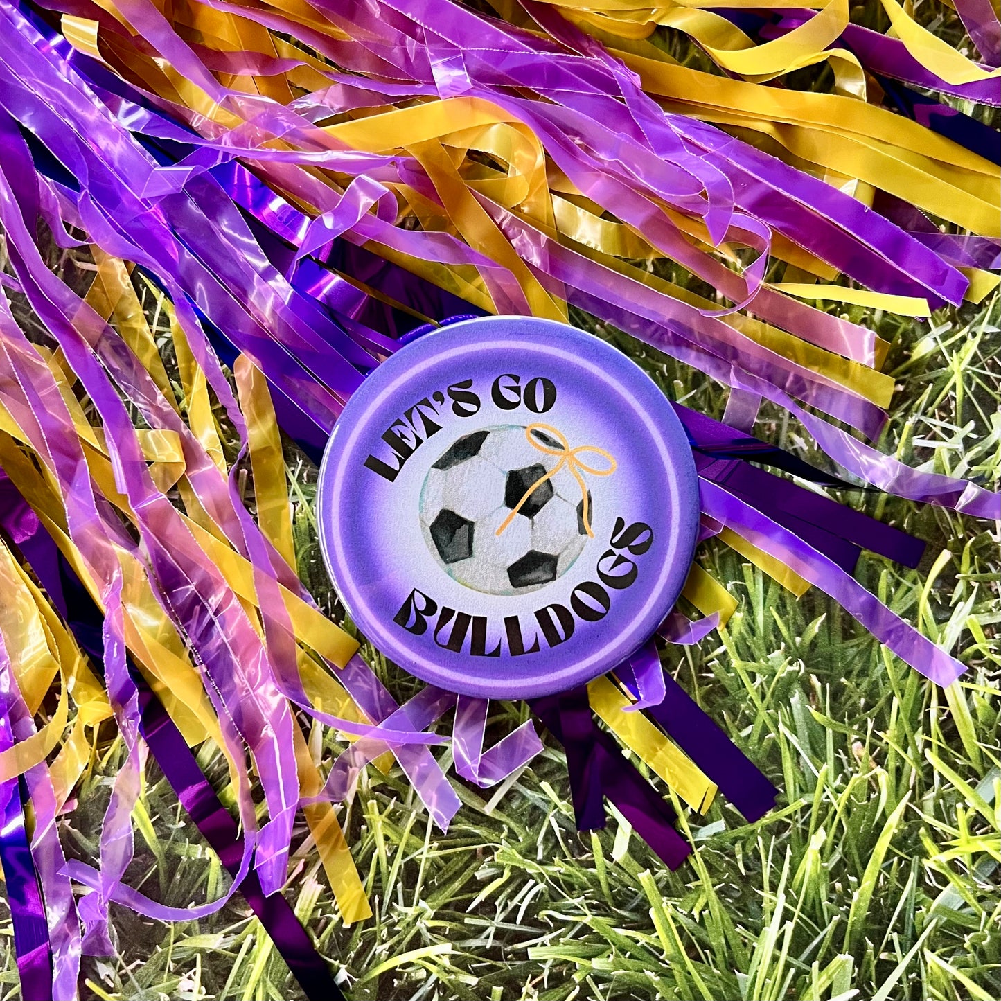 Let's Go Bulldogs Glow Button