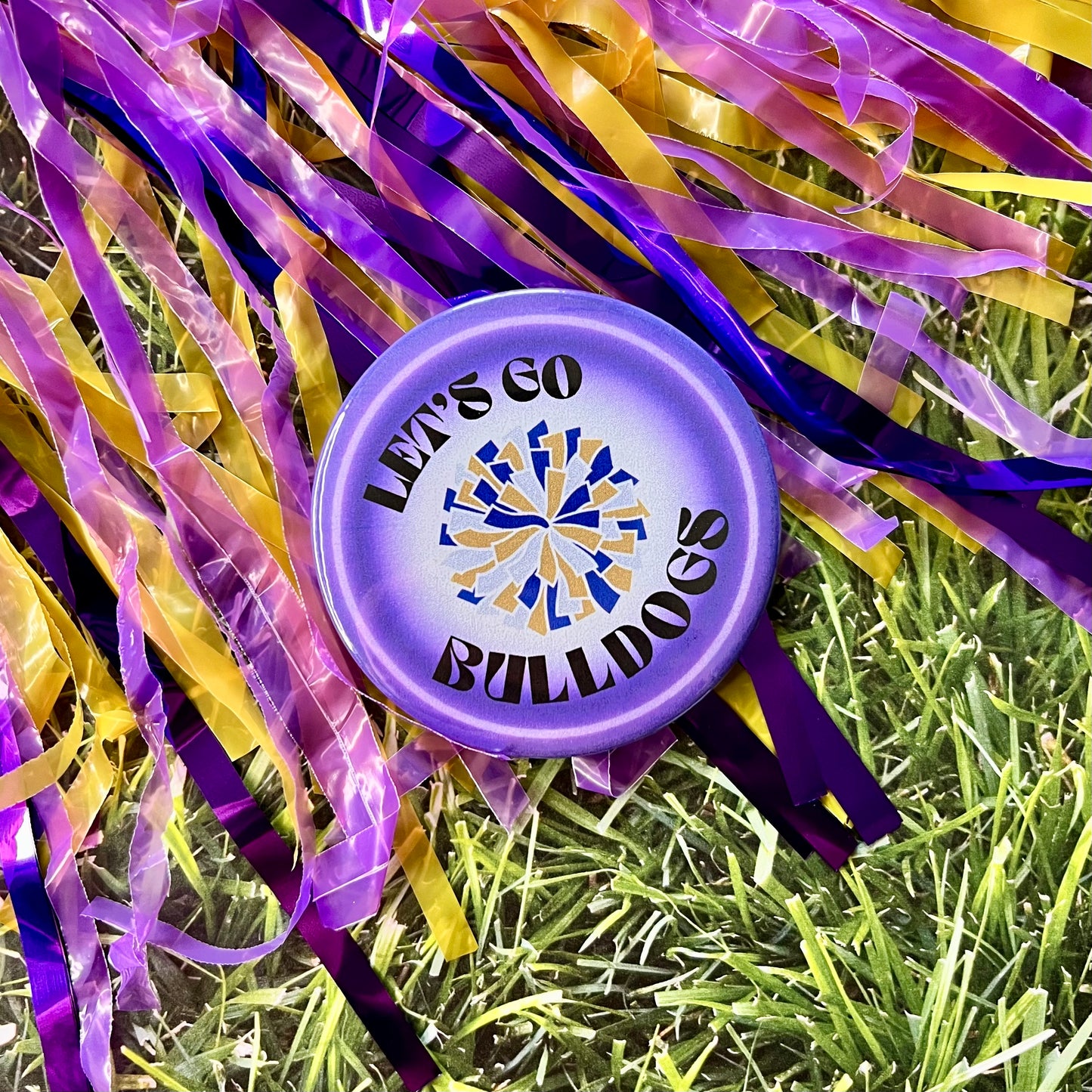 Let's Go Bulldogs Glow Button