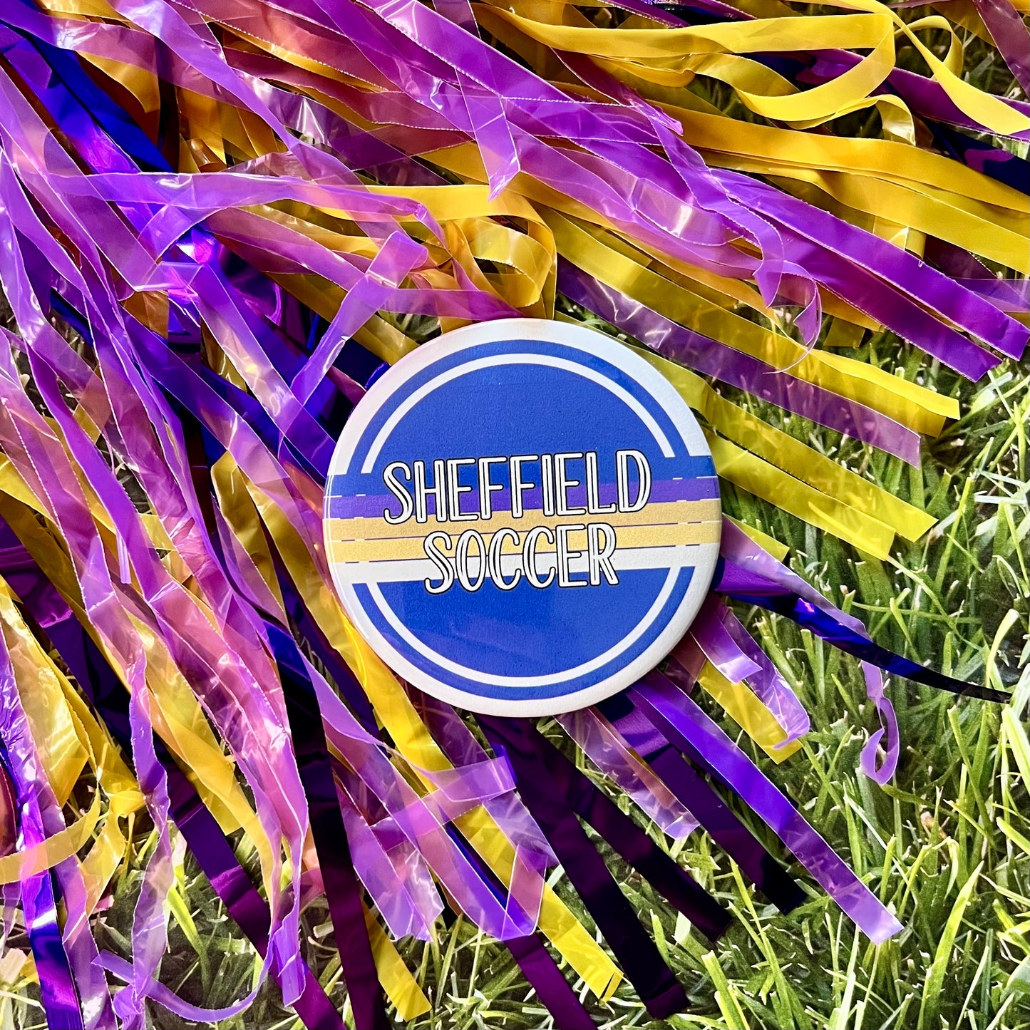 Sheffield Retro Stripe Button
