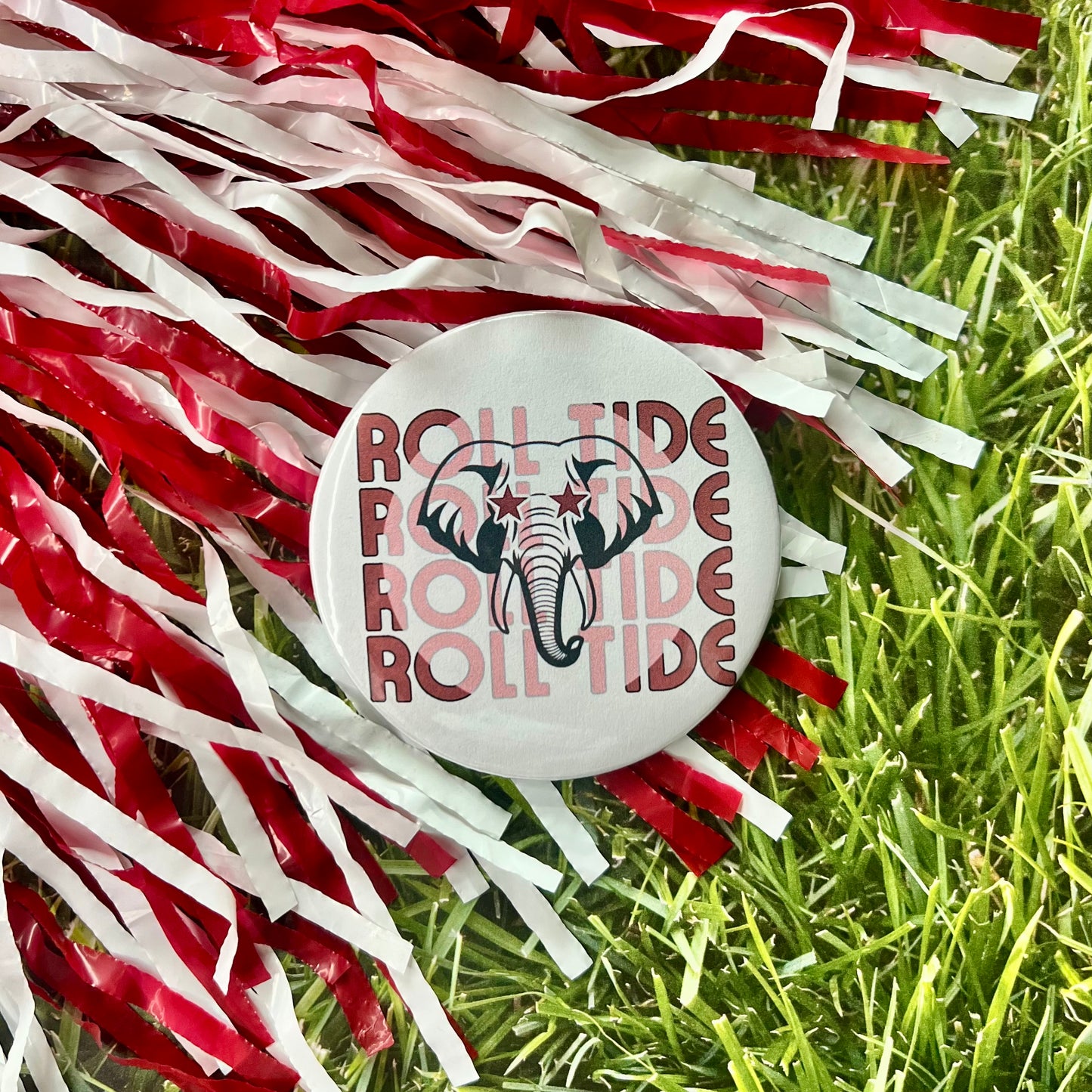 Roll Tide Elephant Button