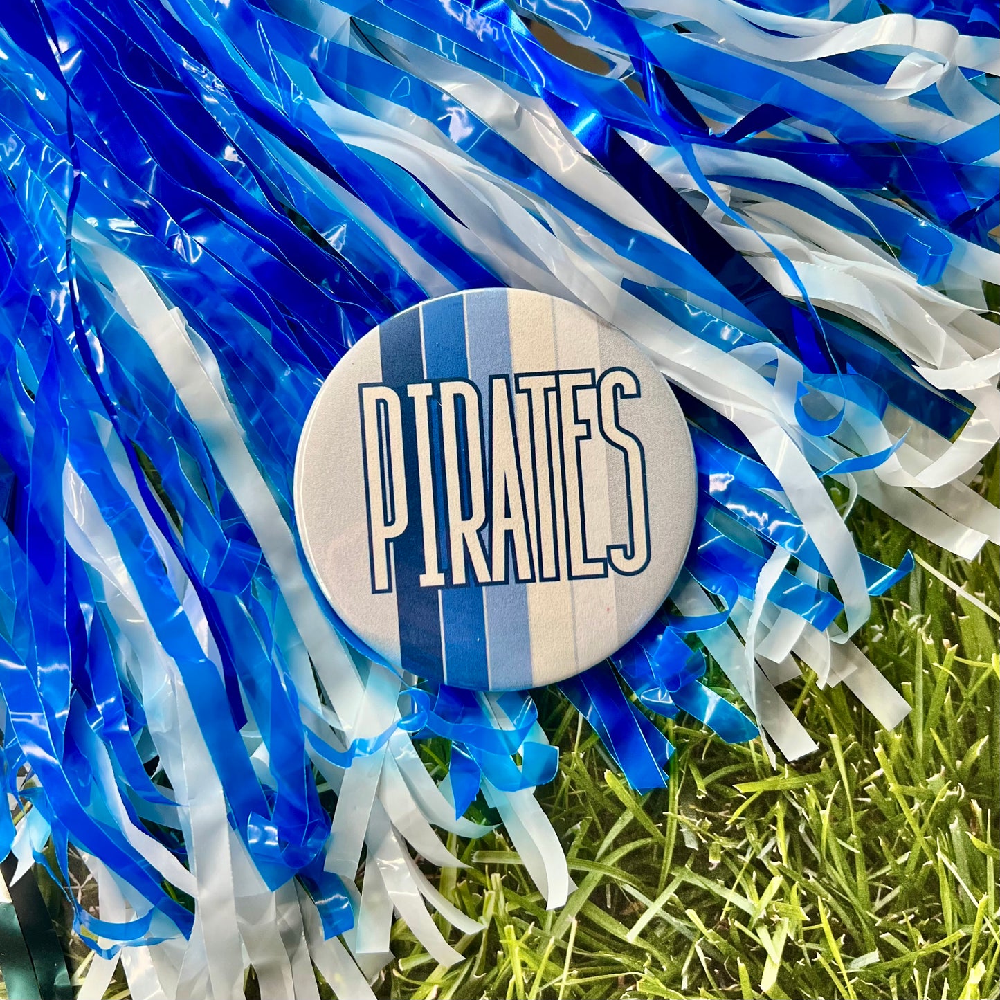 Pirates Retro Stripe Button