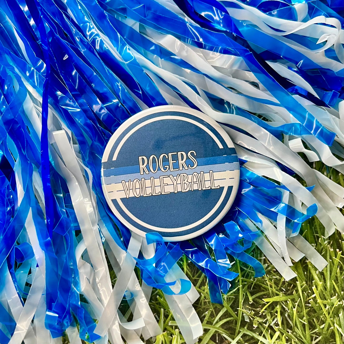 Rogers Retro Stripe Button