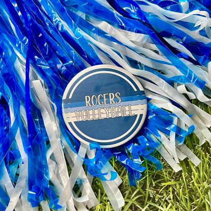 Rogers Retro Stripe Button