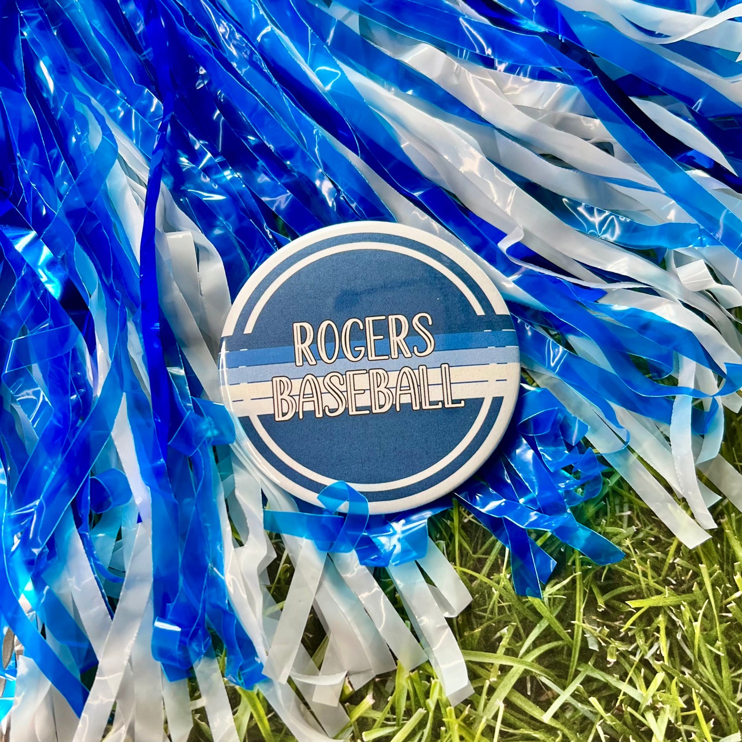 Rogers Retro Stripe Button