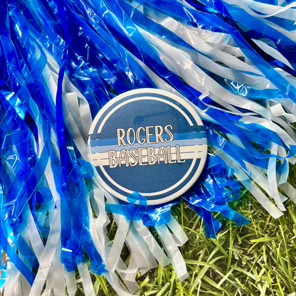 Rogers Retro Stripe Button