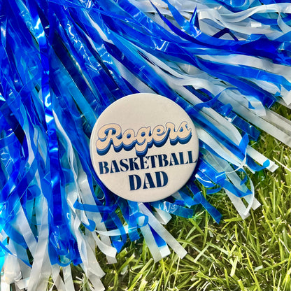 Rogers Retro Basketball Parents Button