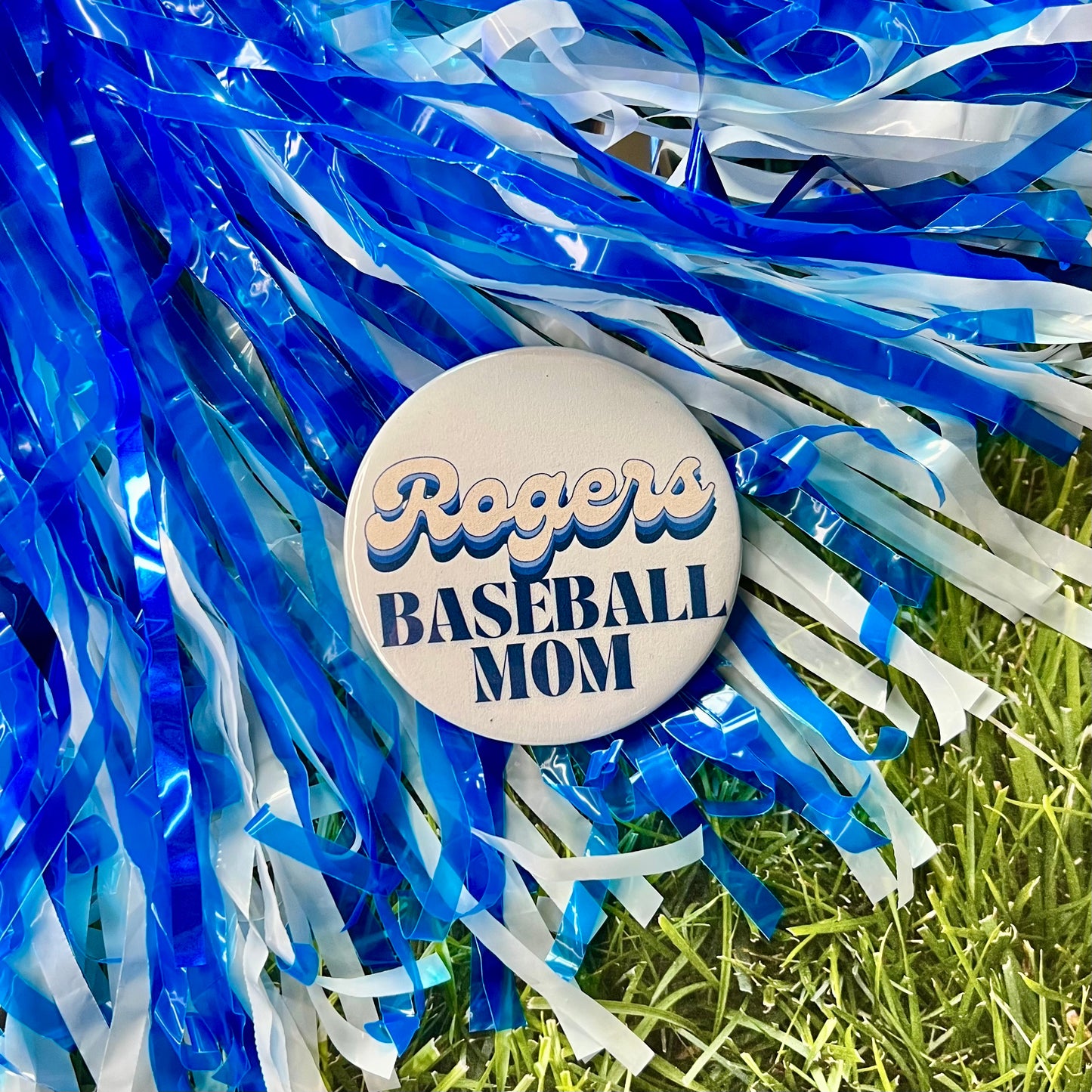 Rogers Retro Baseball Parents Button
