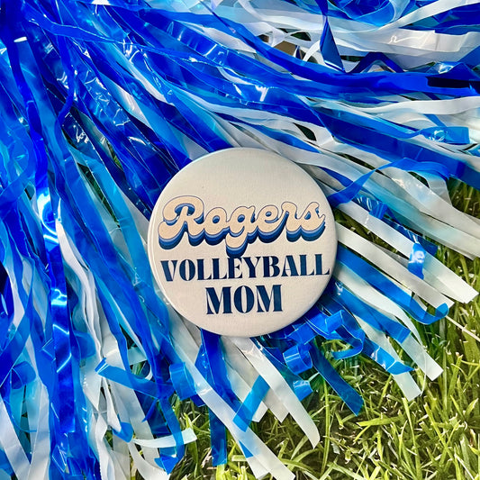 Rogers Retro Volleyball Parents Button