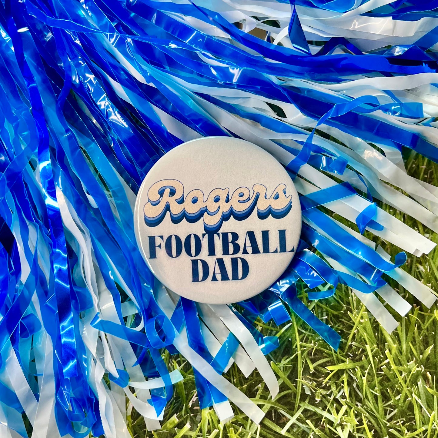 Rogers Retro Football Parents Button