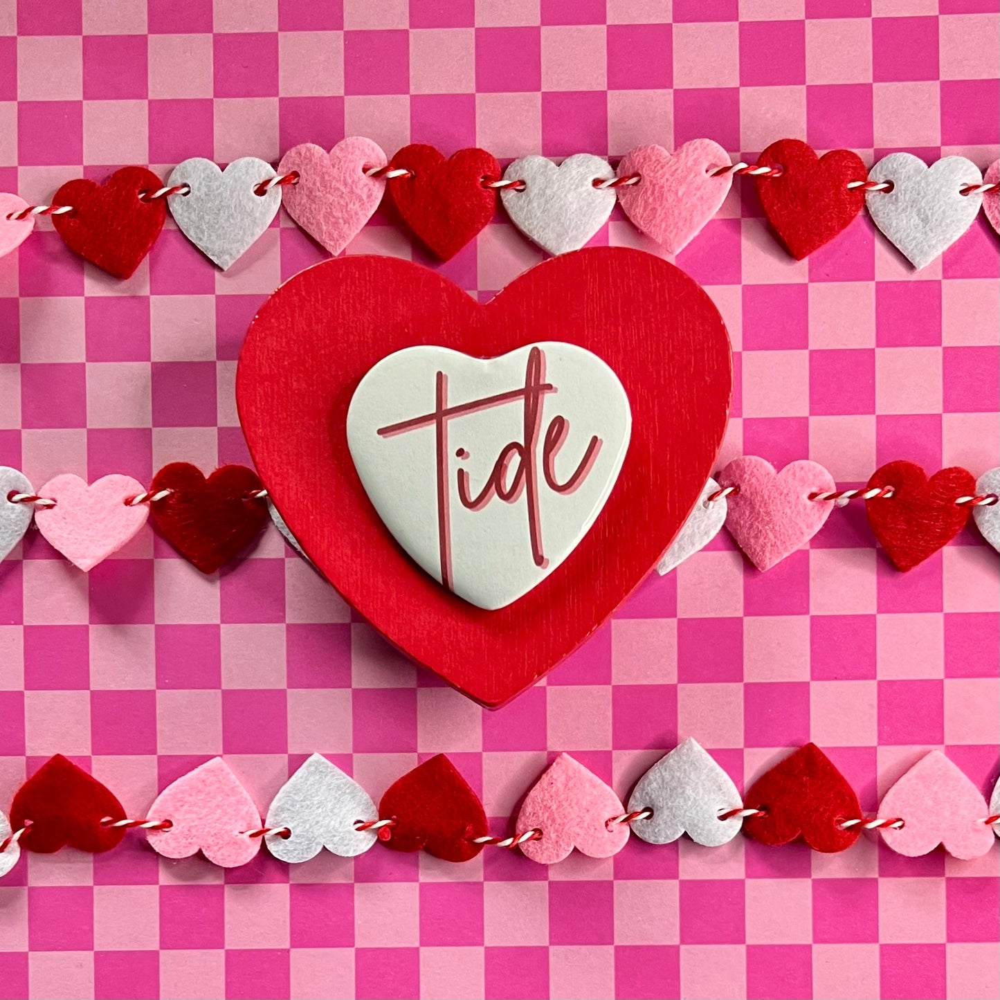 Alabama Crimson Tide Script Heart Button