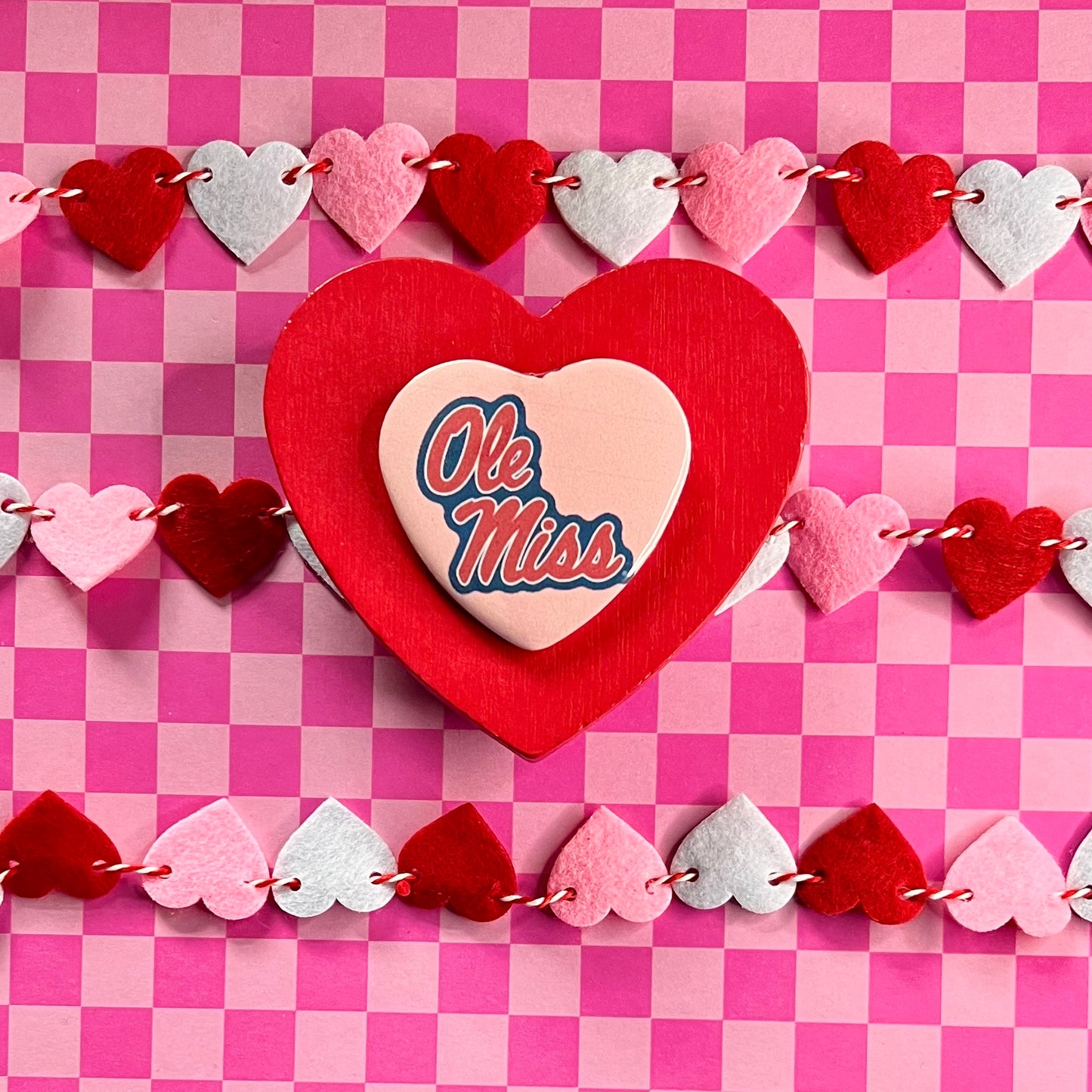 Ole Miss Rebels Logo Heart Button