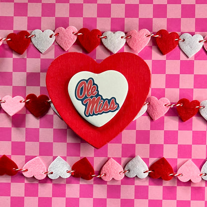 Ole Miss Rebels Logo Heart Button