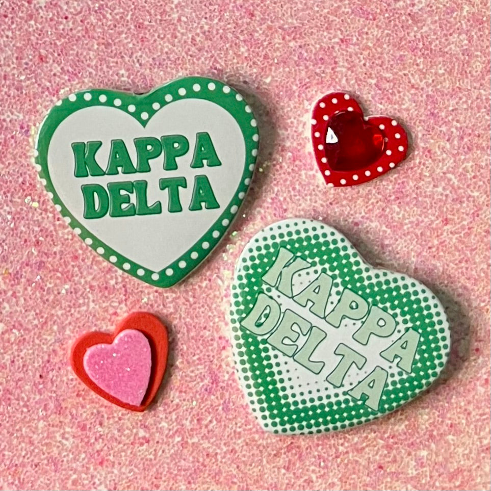 Kappa Delta Heart Button