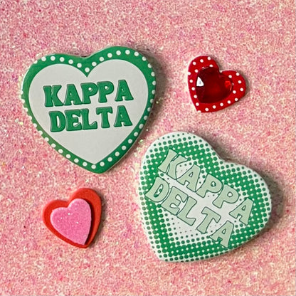 Kappa Delta Heart Button
