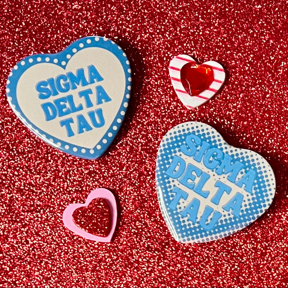 Sigma Delta Tau Heart Button