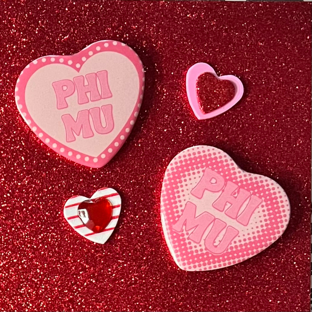 Phi Mu Heart Button