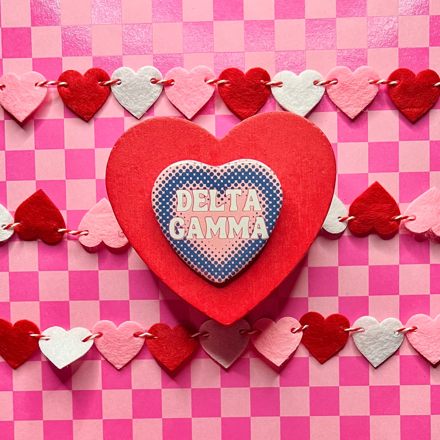Delta Gamma Heart Button